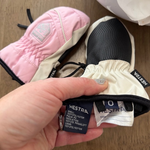 Hestra Kids Light Pink Mittens size Zero 0 - Picture 2 of 7